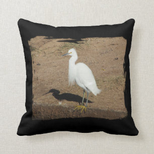 Coussin Elégant Aiguille Blanche Photo Grand Oiseau Sauvag