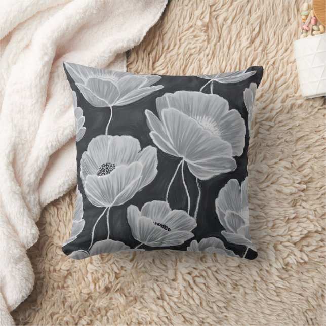 Coussin Elegant and Whimsical Poppies (Couverture)