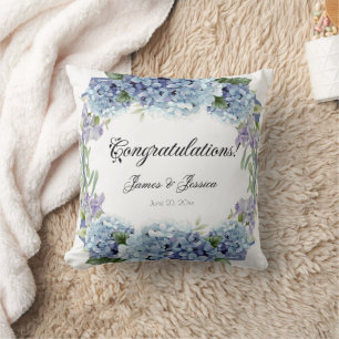 Coussin Élégant Aquarelle de Fleurs de Ne Pas Oublier