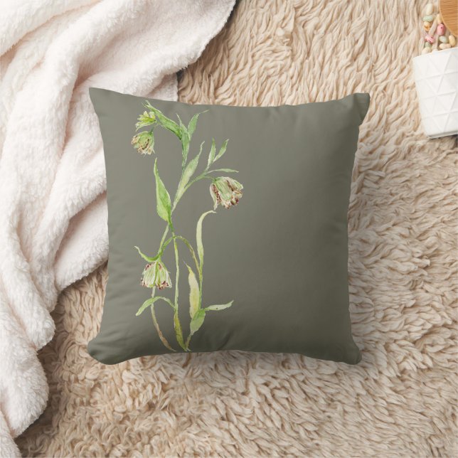 Coussin Elégant Aquarelle Lily Jeu d'oreiller (Couverture)