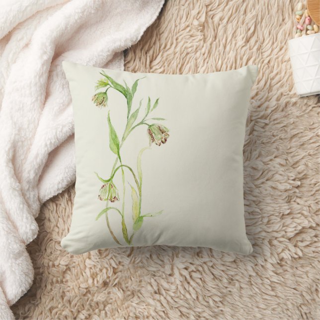 Coussin Elégant Aquarelle Lily Jeu d'oreiller (Couverture)
