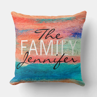 Coussin Élégant Arrière - plan en bois coloré