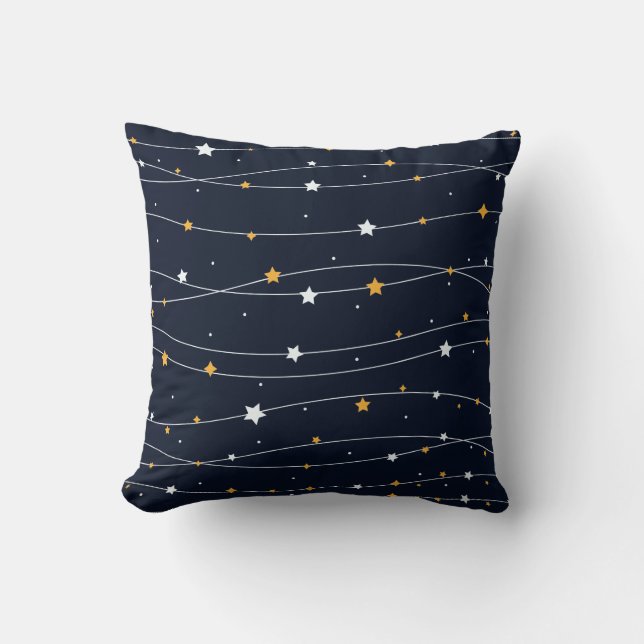 Coussin Élégant Arrière - plan Spatial Avec Étoiles (Recto)