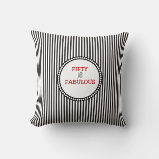 Coussin Elegant Black and White Stripe 50 est Fabuleux