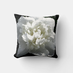 Coussin Elégant blanc peony floral blanc photo