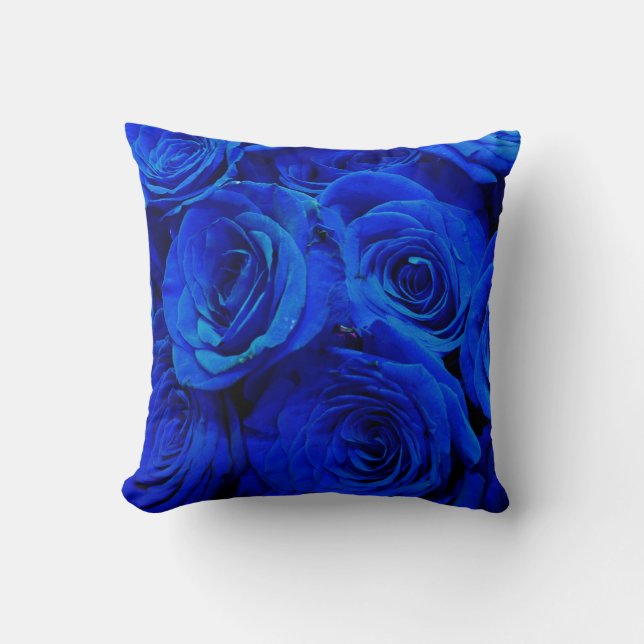 Coussin Elégant bleu rose bleu fleurs bleu bleu bleu flora (Recto)