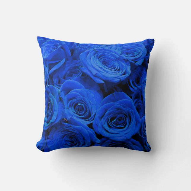 Coussin Elégant bleu rose bleu fleurs bleu bleu bleu flora (Recto)