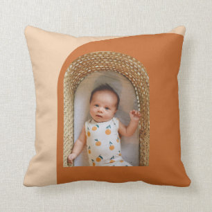 Coussin Élégant Boho Terracotta Custom Photo Keepsaké