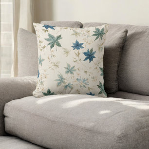 Coussin Élégant Boho Vintage Feuille érable modèle floral