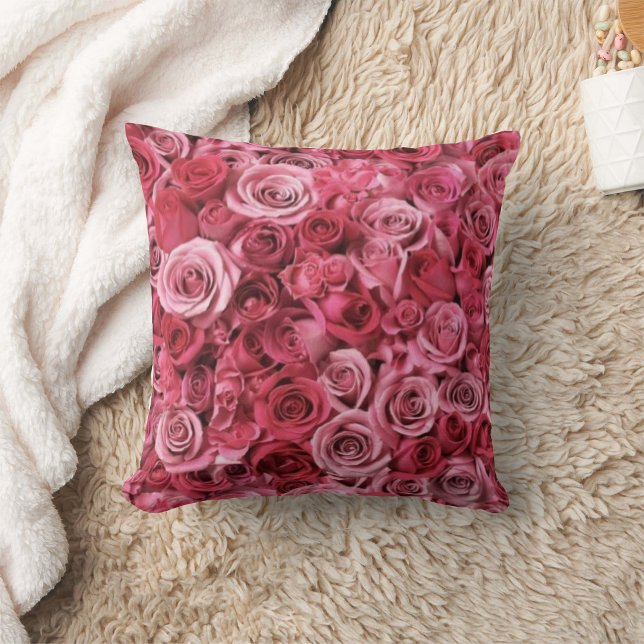 Coussin Élégant bouquet rose rose Rose Jeu d'oreiller (Créateur téléchargé)