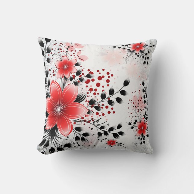 Coussin Élégant Chic élégant Floral Coloré (Recto)