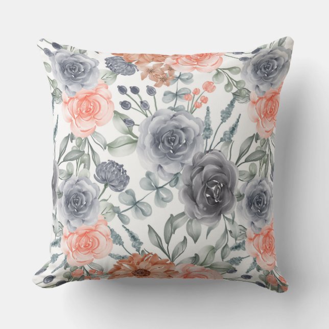 Coussin Élégant chic floral (Recto)