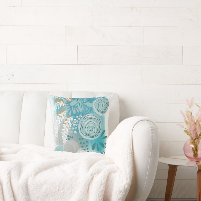 Coussin Élégant chic floral abstrait (Canapé)