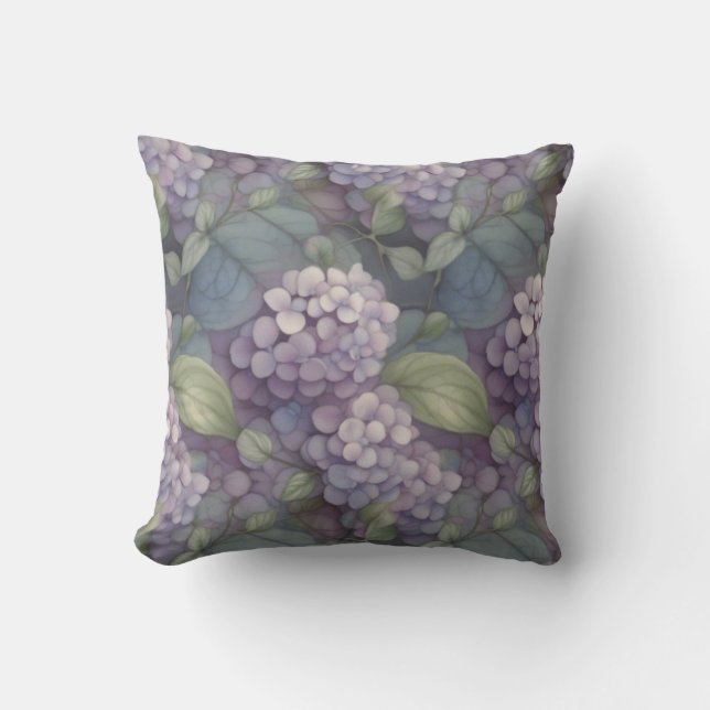 Coussin Elégant chic pourpre pourpre chic aquarelle fleuri (Recto)