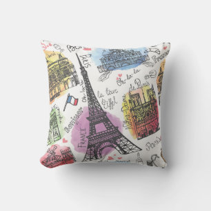 Coussin Elégant croquis de mode Paris France