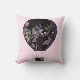 COUSSIN ÉLÉGANT CUSHION DE BALLON À AIR CHAUD ROSE NOIR