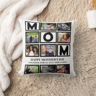 Coussin Elégant Custom Happy Mothers Day 9 Photo Collage