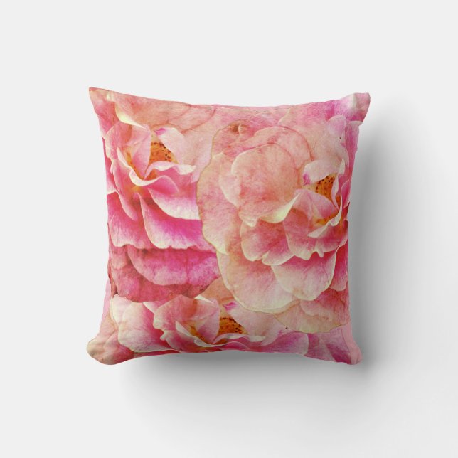 Coussin élégant de roses roses (Recto)