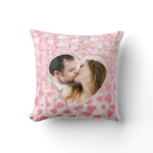 Coussin élégant de Saint-Valentin de photo faite