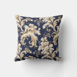 Coussin Elégant décor baroque et damassé : Orné Vintage