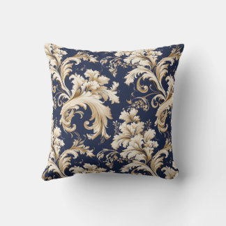 Coussin Elégant décor baroque et damassé : Orné Vintage