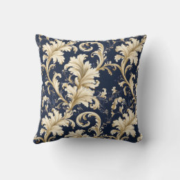 Coussin Elégant décor baroque et damassé : Orné Vintage