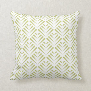 Coussin élégant d'impression de motif de feuille