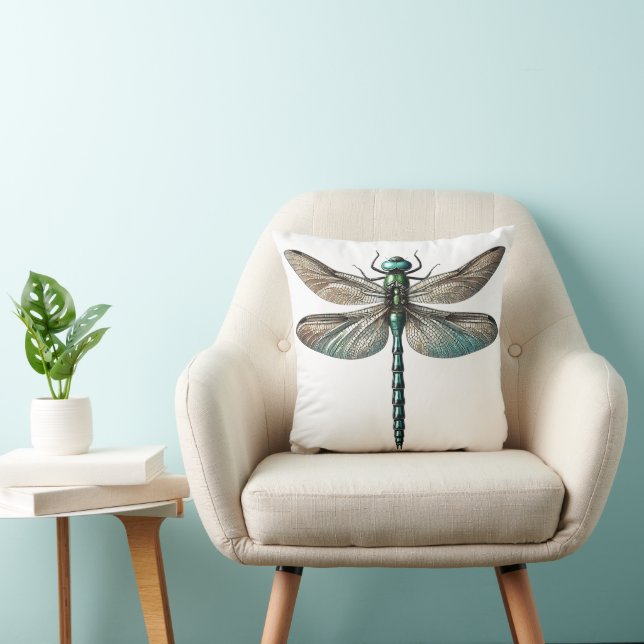 Coussin Elégant Dragonfly Nature Inspiré Art (Chaise)