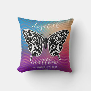 Coussin Élégant Éclat de Vie Papillon Conception d'oreille