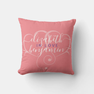 Coussin Élégant Editable Design de Coeur simple Jeu d'orei