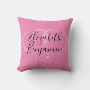 Coussin Elégant Editibale Simple Coeur Design couleur rose