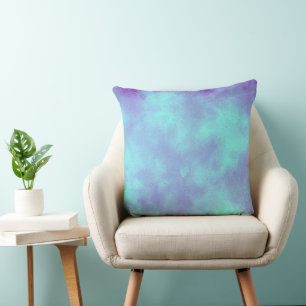Coussin Elégant effet nuage Storm motif violet bleu