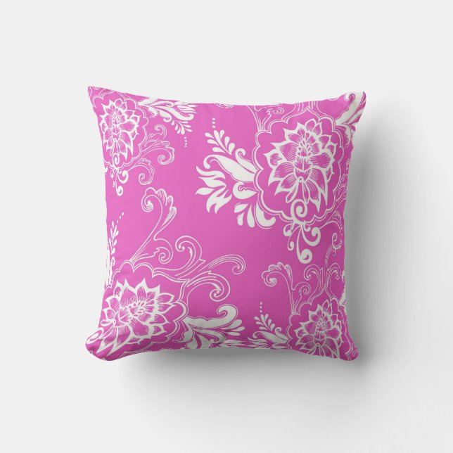 Coussin Élégant, élégant. girly chanceux rose floral rose (Recto)