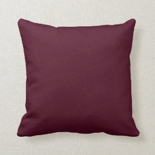 Coussin Elégant élégant, solide, violet foncé, bordeaux