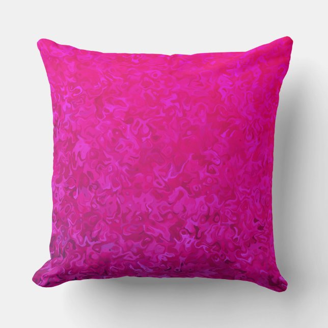 Coussin Elégant et moderne fuschia rose abstrait motif (Recto)