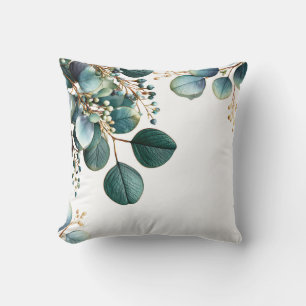 Coussin Élégant Feuillage Botanique de Cottage Stylé