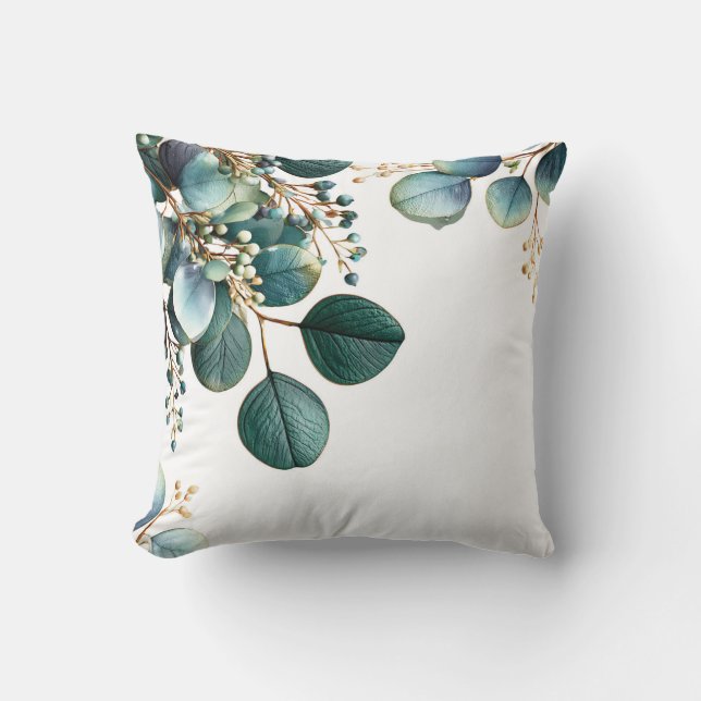 Coussin Élégant Feuillage Botanique de Cottage Stylé  (Recto)