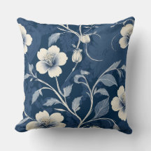 Élégant floral botanique bleu