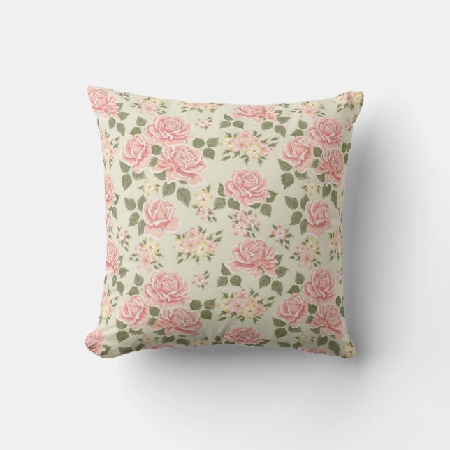 Coussin Élégant Floral Moderne (Recto)