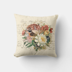 Coussin Élégant floral Vintage