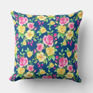 Coussin Élégant Fuchsia rose rose rose rose rose rose rose