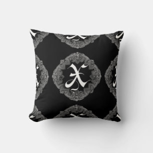 Coussin Élégant Goth Initial X