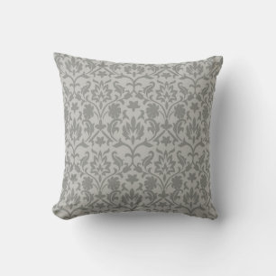 Coussin Elégant Gris damassé à motif Throw Pillo