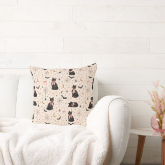 Coussin Élégant Halloween Chic Saison Surnaturelle