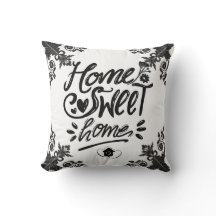Elégant "Home Sweet Home" Noir & Blanc Décoratif