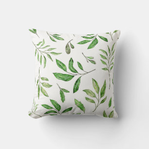 Coussin Élégant Jardin Botanique Feuilles de Cottage Stylé