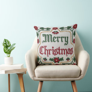 Coussin Élégant Joyeux Noël Jeu d'oreiller Couverture Fest