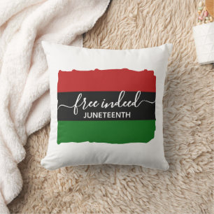 Coussin Élégant JUNETEENTH panafricain GRATUIT EN VÉRITÉ