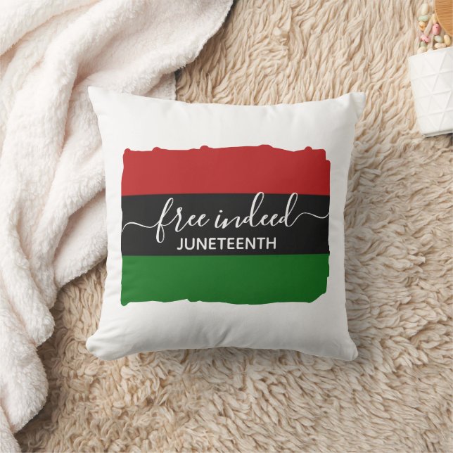 Coussin Élégant JUNETEENTH panafricain GRATUIT EN VÉRITÉ (Couverture)
