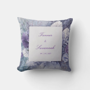 Coussin Élégant Lavande Dépoli Mariage Floral
